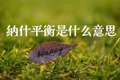 纳什平衡是什么意思_https://wap.yjjixie.cn_商业资讯_第1张