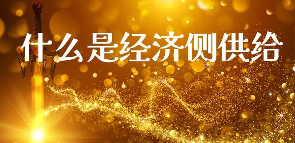 什么是经济侧供给_https://wap.yjjixie.cn_证券市场_第1张
