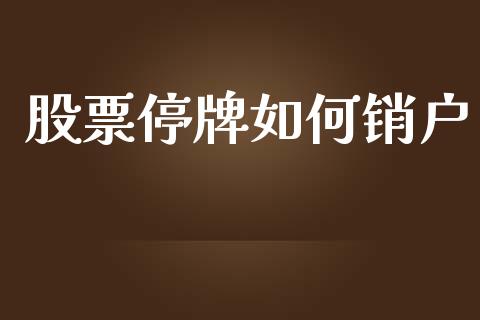 股票停牌如何销户_https://wap.yjjixie.cn_证券市场_第1张