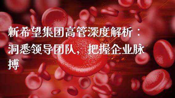 新希望集团高管深度解析：洞悉领导团队，把握企业脉搏_https://wap.yjjixie.cn_保险理财_第1张