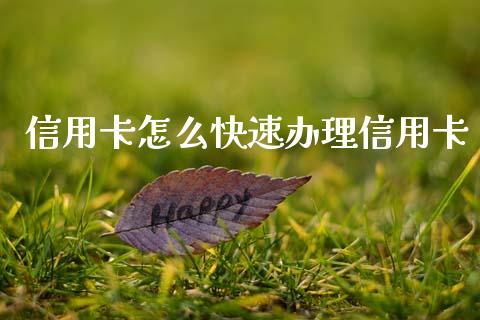 信用卡怎么快速办理信用卡_https://wap.yjjixie.cn_商业资讯_第1张