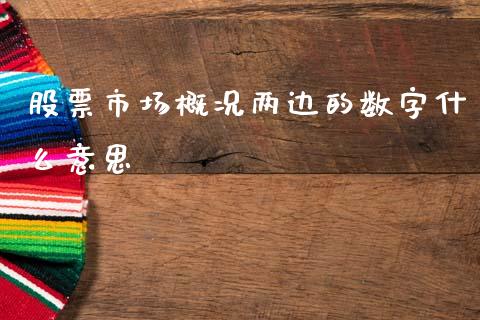 股票市场概况两边的数字什么意思_https://wap.yjjixie.cn_保险理财_第1张