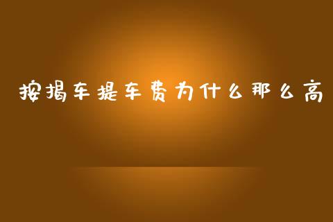 按揭车提车费为什么那么高_https://wap.yjjixie.cn_证券市场_第1张