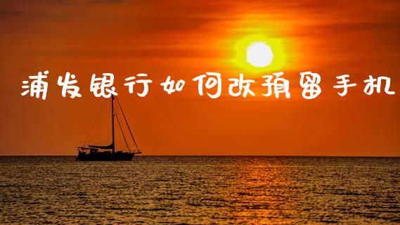 浦发银行如何改预留手机_https://wap.yjjixie.cn_港股行情_第1张