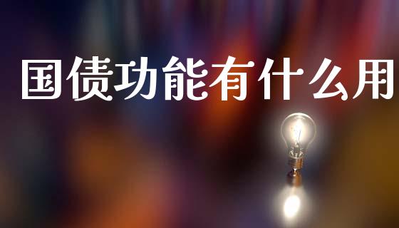 国债功能有什么用_https://wap.yjjixie.cn_港股行情_第1张
