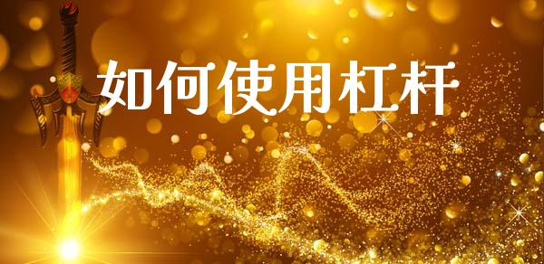 如何使用杠杆_https://wap.yjjixie.cn_商业资讯_第1张