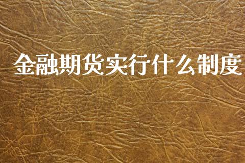 金融期货实行什么制度_https://wap.yjjixie.cn_港股行情_第1张