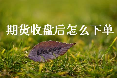 期货收盘后怎么下单_https://wap.yjjixie.cn_商业资讯_第1张