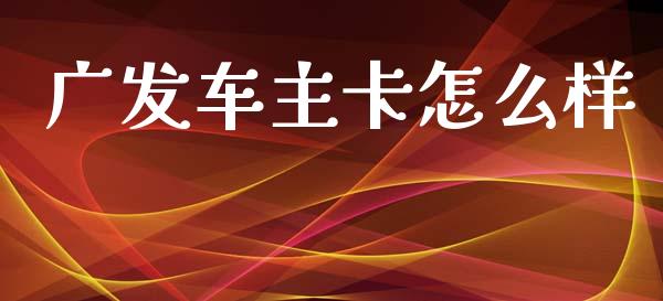 广发车主卡怎么样_https://wap.yjjixie.cn_商业资讯_第1张