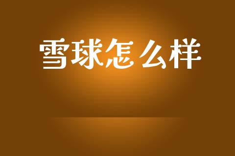 雪球怎么样_https://wap.yjjixie.cn_保险理财_第1张