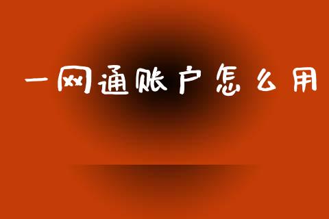 一网通账户怎么用_https://wap.yjjixie.cn_商业资讯_第1张