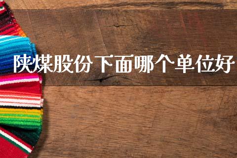 陕煤股份下面哪个单位好_https://wap.yjjixie.cn_证券市场_第1张