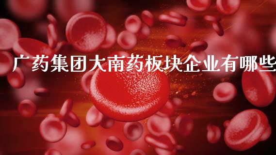 广药集团大南药板块企业有哪些_https://wap.yjjixie.cn_港股行情_第1张