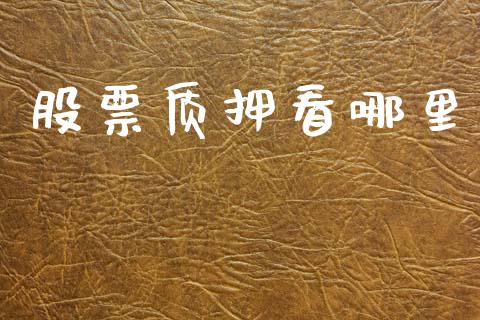 股票质押看哪里_https://wap.yjjixie.cn_保险理财_第1张