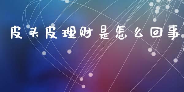 皮头皮理财是怎么回事_https://wap.yjjixie.cn_保险理财_第1张