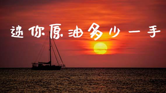 迷你原油多少一手_https://wap.yjjixie.cn_商业资讯_第1张