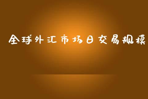 全球外汇市场日交易规模_https://wap.yjjixie.cn_证券市场_第1张