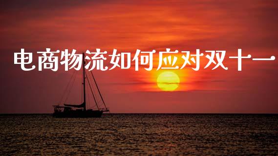 电商物流如何应对双十一_https://wap.yjjixie.cn_证券市场_第1张