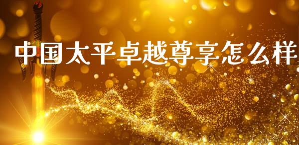 中国太平卓越尊享怎么样_https://wap.yjjixie.cn_商业资讯_第1张