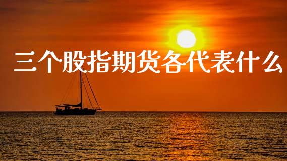 三个股指期货各代表什么_https://wap.yjjixie.cn_证券市场_第1张