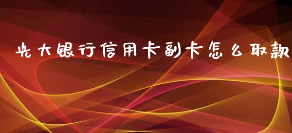 光大银行信用卡副卡怎么取款_https://wap.yjjixie.cn_港股行情_第1张