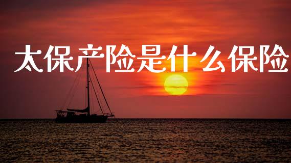 太保产险是什么保险_https://wap.yjjixie.cn_保险理财_第1张
