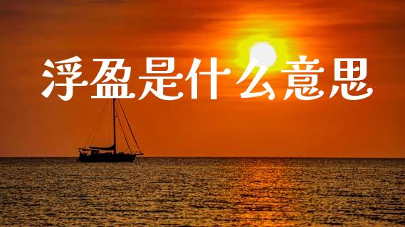 浮盈是什么意思_https://wap.yjjixie.cn_证券市场_第1张