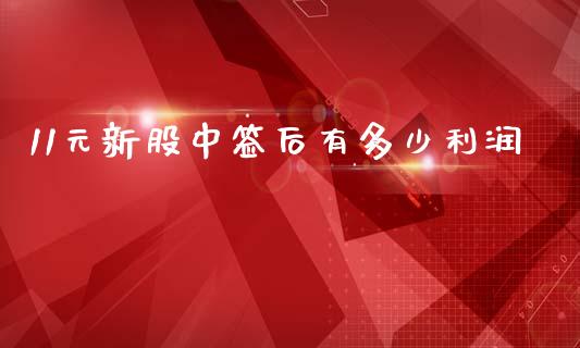 11元新股中签后有多少利润_https://wap.yjjixie.cn_证券市场_第1张