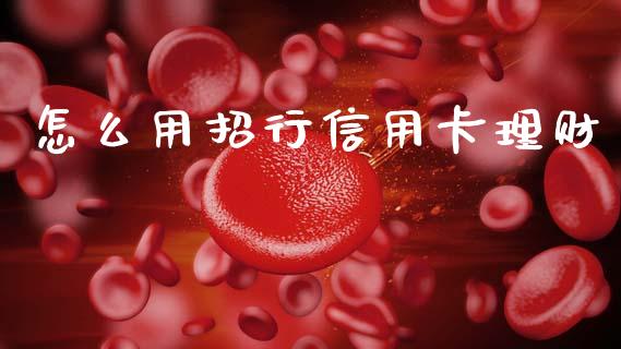 怎么用招行信用卡理财_https://wap.yjjixie.cn_证券市场_第1张