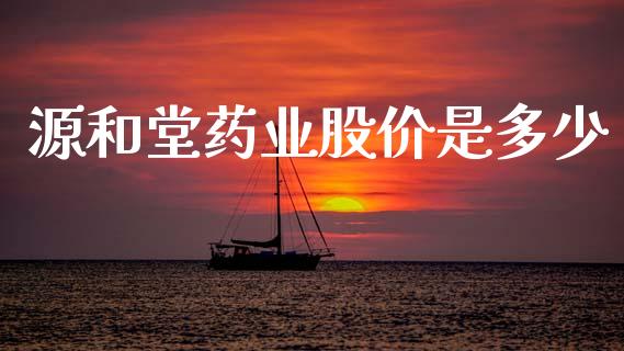 源和堂药业股价是多少_https://wap.yjjixie.cn_证券市场_第1张