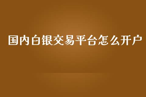 国内白银交易平台怎么开户_https://wap.yjjixie.cn_证券市场_第1张