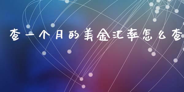 查一个月的美金汇率怎么查_https://wap.yjjixie.cn_港股行情_第1张