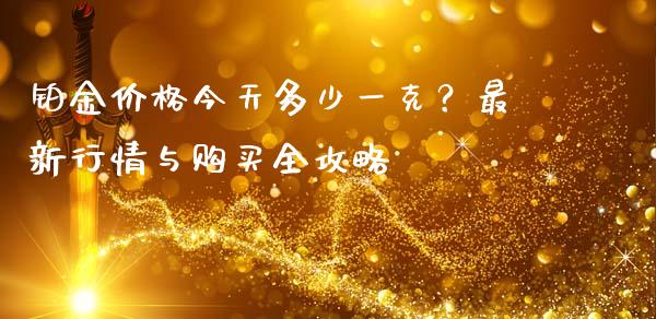 铂金价格今天多少一克？最新行情与购买全攻略_https://wap.yjjixie.cn_港股行情_第1张