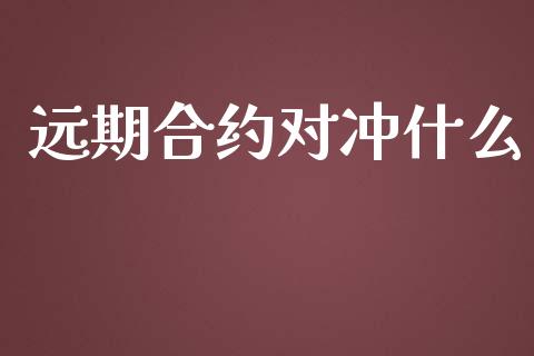 远期合约对冲什么_https://wap.yjjixie.cn_保险理财_第1张