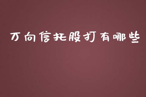 万向信托股打有哪些_https://wap.yjjixie.cn_港股行情_第1张