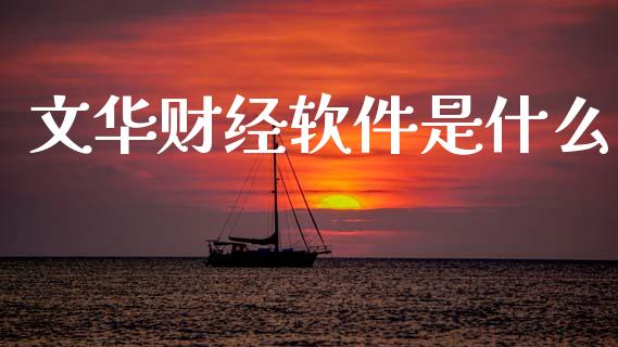 文华财经软件是什么_https://wap.yjjixie.cn_商业资讯_第1张