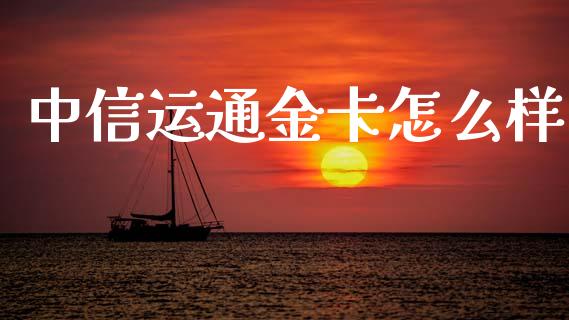 中信运通金卡怎么样_https://wap.yjjixie.cn_保险理财_第1张