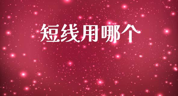 短线用哪个_https://wap.yjjixie.cn_商业资讯_第1张