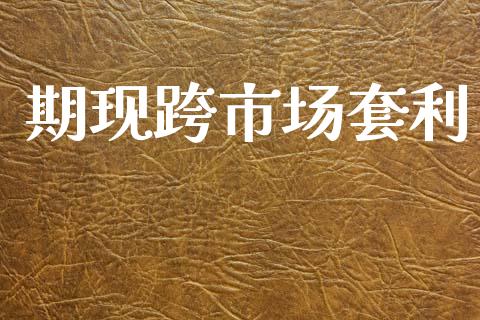 期现跨市场套利_https://wap.yjjixie.cn_证券市场_第1张