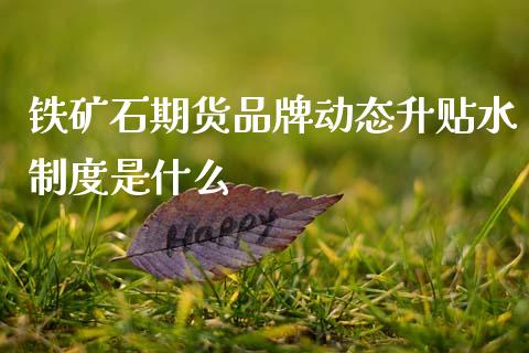 铁矿石期货品牌动态升贴水制度是什么_https://wap.yjjixie.cn_证券市场_第1张