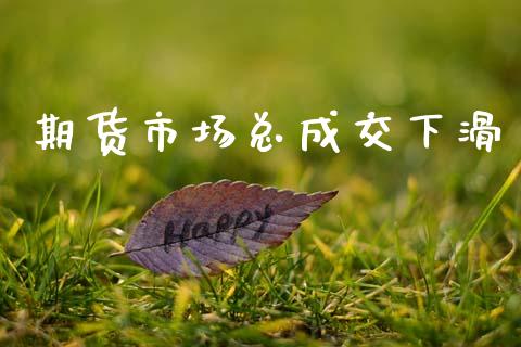期货市场总成交下滑_https://wap.yjjixie.cn_证券市场_第1张
