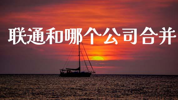 联通和哪个公司合并_https://wap.yjjixie.cn_证券市场_第1张