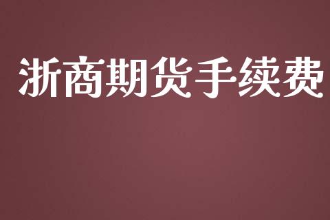 浙商期货手续费_https://wap.yjjixie.cn_商业资讯_第1张