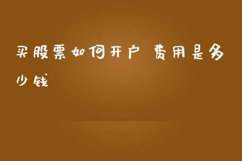 买股票如何开户 费用是多少钱_https://wap.yjjixie.cn_证券市场_第1张