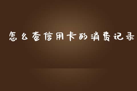 怎么查信用卡的消费记录_https://wap.yjjixie.cn_证券市场_第1张