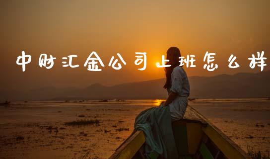 中财汇金公司上班怎么样_https://wap.yjjixie.cn_保险理财_第1张