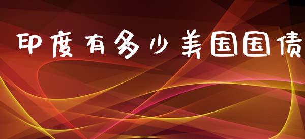 印度有多少美国国债_https://wap.yjjixie.cn_保险理财_第1张