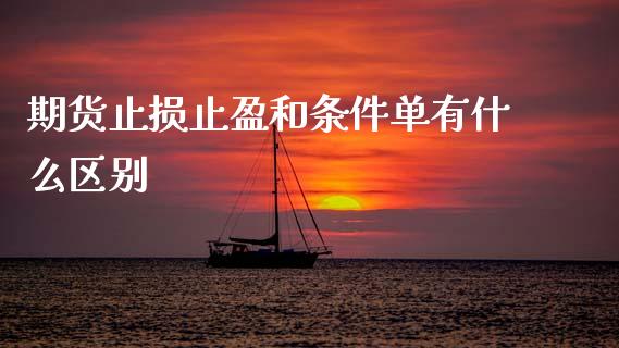 期货止损止盈和条件单有什么区别_https://wap.yjjixie.cn_商业资讯_第1张