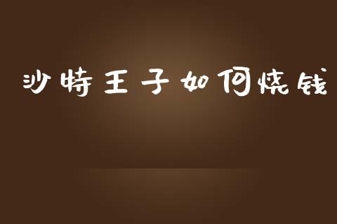 沙特王子如何烧钱_https://wap.yjjixie.cn_证券市场_第1张