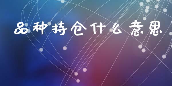 品种持仓什么意思_https://wap.yjjixie.cn_证券市场_第1张